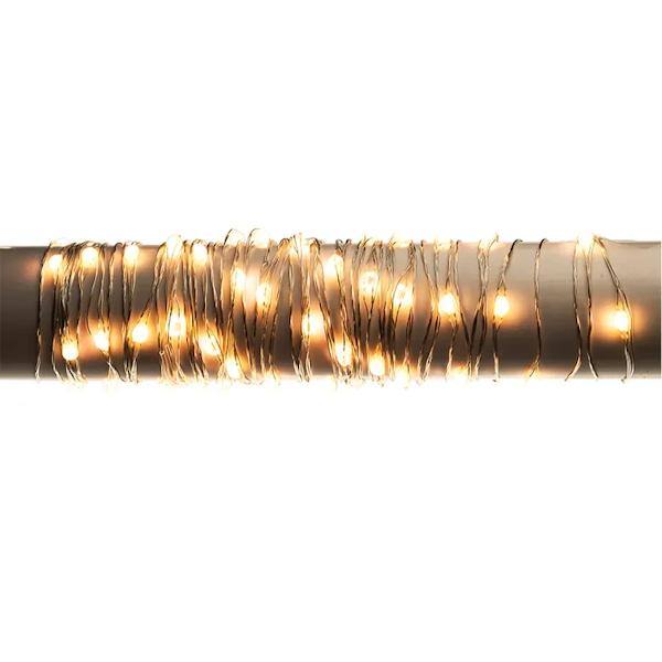 200 Light 75.5' Silver Wire Warm White Lights 2
