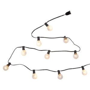 10 Light 10' Black Wire Warm White G40 String Light Set 2