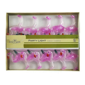 10 Light Green Wire Flamingo String Set 5