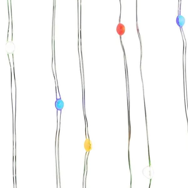 18.3' 50 Light Silver Wire Multicolor Lights 2