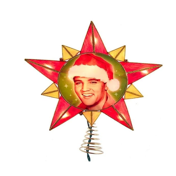10-Point 10.5" Elvis Presley® Incandescent Multicolor Lighted Star Treetop 1