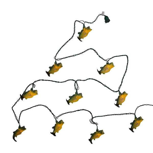 10 Light 12' Green Wire Bass Fish String Set 2