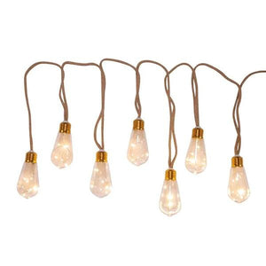 11.2' 35 Light Tan Wire Warm White Vintage Bulb Light Bulb String Set 2
