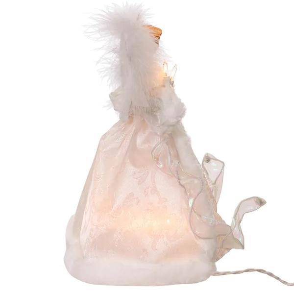 10" Angel White Multicolor Christmas Tree Topper 2