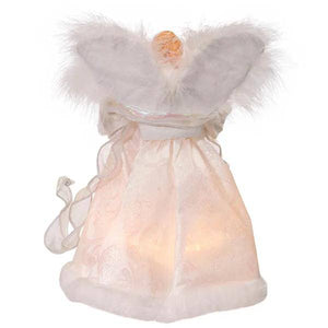 10" Angel White Multicolor Christmas Tree Topper 3