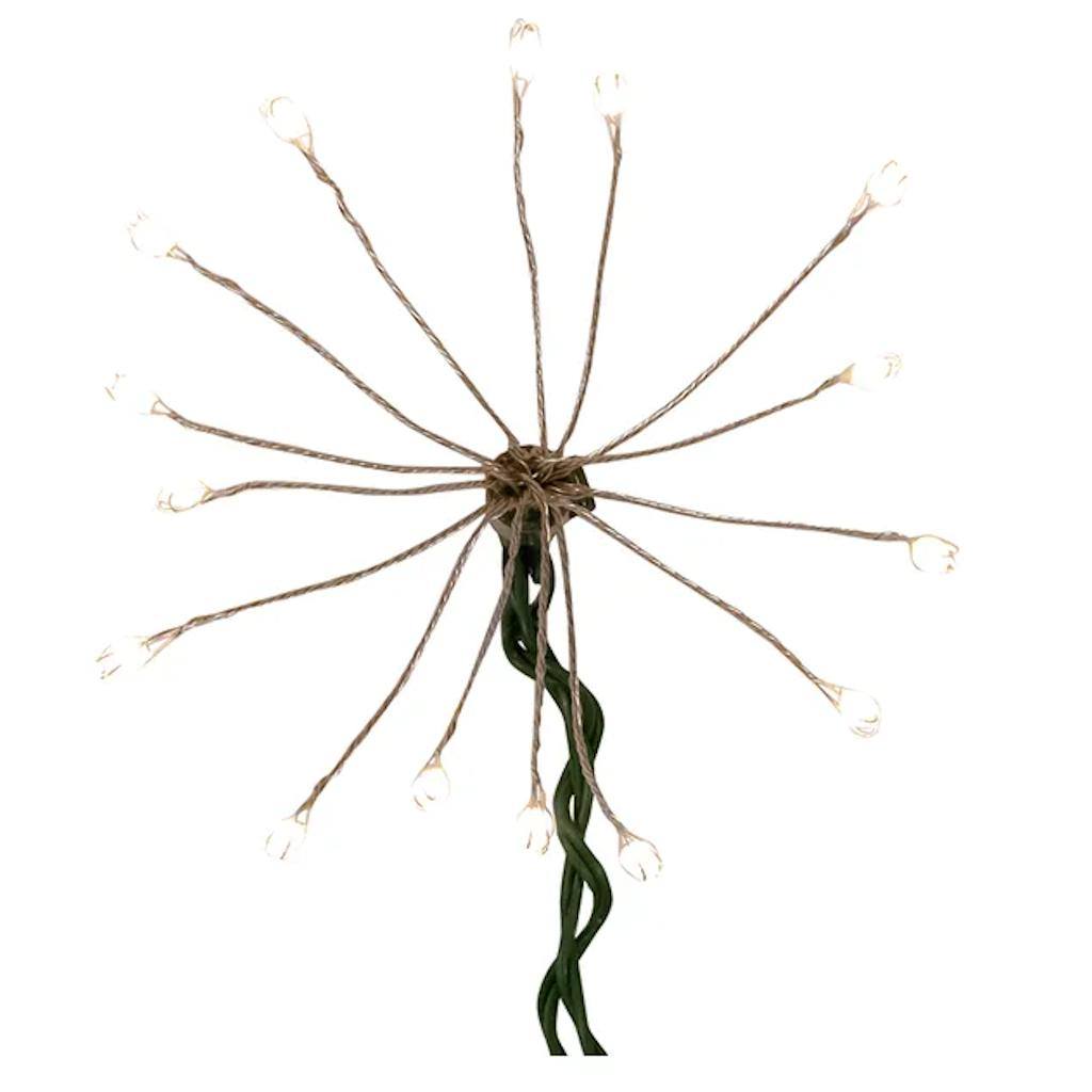 21.8' 75 Light Green Wire Warm White Cluster Burst Lights 1