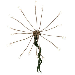 21.8' 75 Light Green Wire Warm White Cluster Burst Lights 1