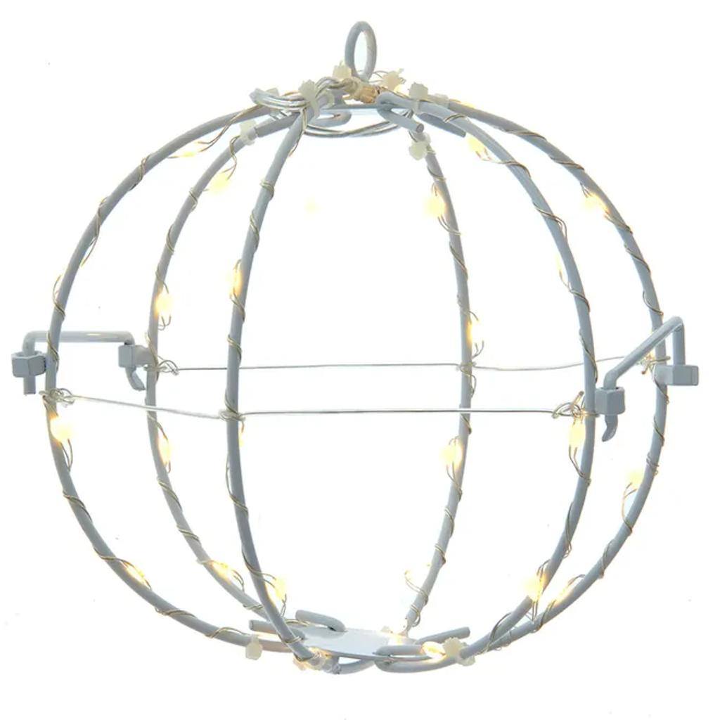 6" 36-Light Warm White Foldable Sphere LED Christmas Light 1