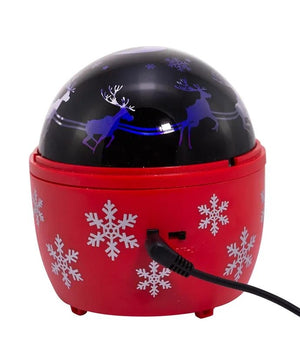 5" Multicolor "Let it Snow" Battery Operated or USB Powered Reindeer Night Light Projector 2