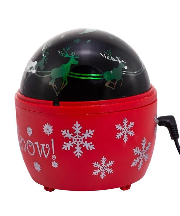 5" Multicolor "Let it Snow" Battery Operated or USB Powered Reindeer Night Light Projector 3