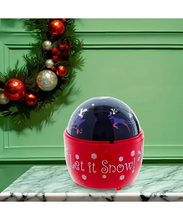 5" Multicolor "Let it Snow" Battery Operated or USB Powered Reindeer Night Light Projector 4