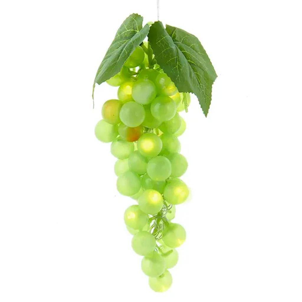 8" 20 Light Green Grape Cluster Battery Operated Light String 1