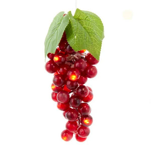 8" 20 Light Burgundy Grape Cluster Battery Operated Light String 1