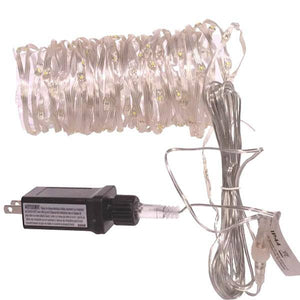 42.8' 100 Light Clear Wire Cool White Connectable Lights 2