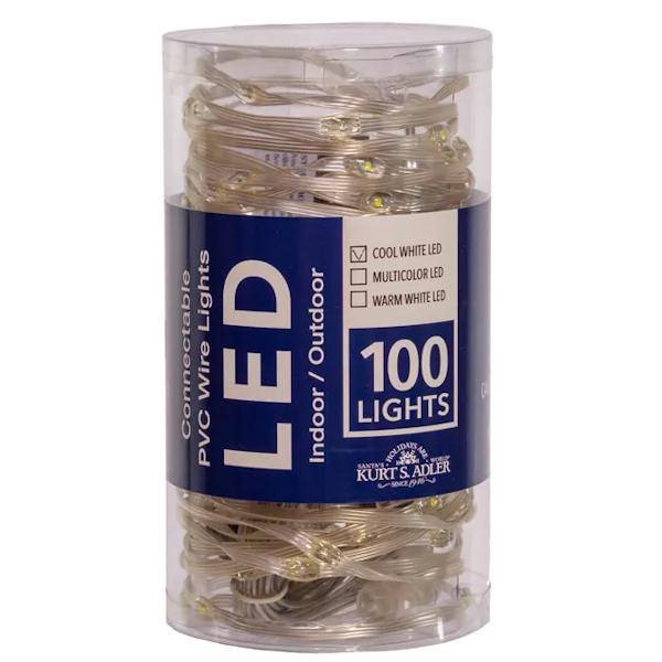 42.8' 100 Light Clear Wire Cool White Connectable Lights 4