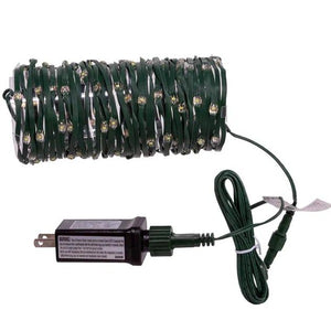 42.8' 100 Light Green Wire Cool White Connectable Lights 2