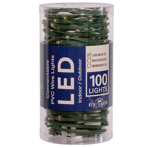42.8' 100 Light Green Wire Cool White Connectable Lights 4