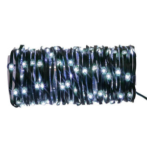 42.8' 100 Light Green Wire Cool White Connectable Lights 1