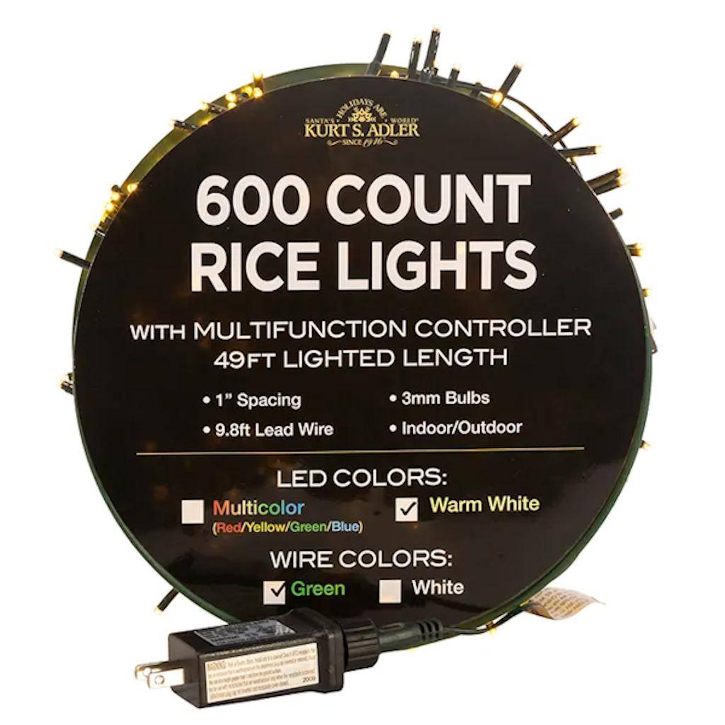 49' 600 Light Green Wire Warm White Lights 1