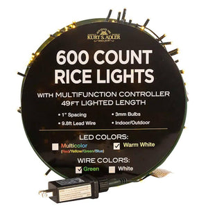 49' 600 Light Green Wire Warm White Lights 1