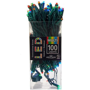 100 Light 50' Green Wire Multi-Color Lights 2