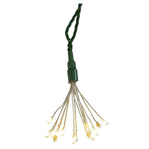 12' 75 Light Green Wire Warm White Cluster Burst Twinkle Lights 2