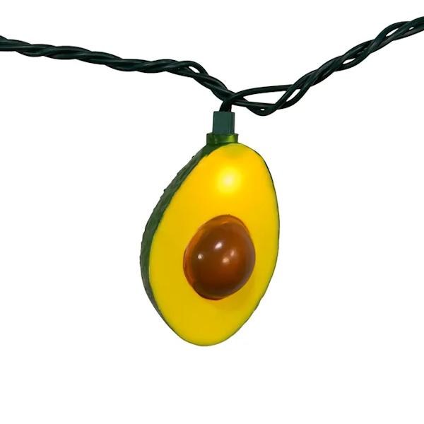 10 Light 9' Green Wire Avocado String Set 3