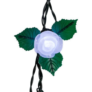 12' 10 Light Frosted Rose String Set 3