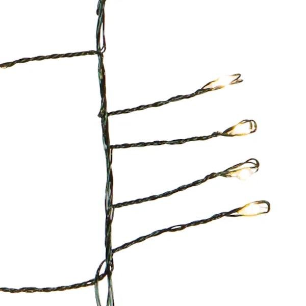 300 Light 9.8' Green Wire Warm White Cluster Lights 2