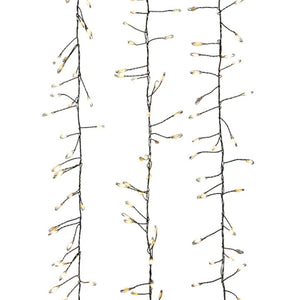 300 Light 9.8' Green Wire Warm White Cluster Lights 1