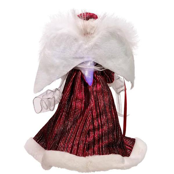 12" Burgundy Angel Color Changing Christmas Tree Topper 3