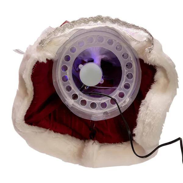 12" Burgundy Angel Color Changing Christmas Tree Topper 4