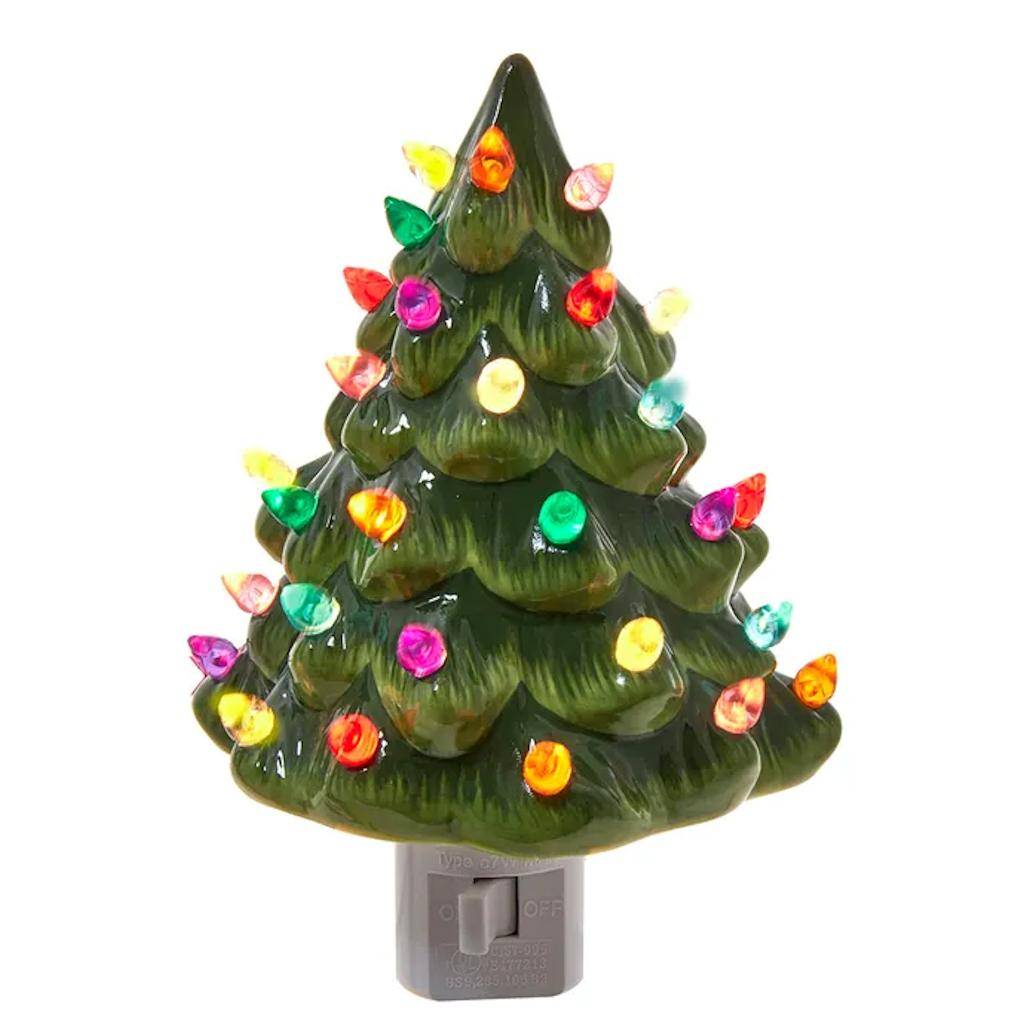 6" Ceramic Christmas Tree Night Light 1