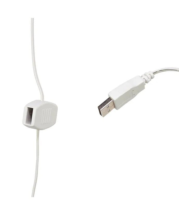 10' USB Power Extension Cord+™ With White Wire and 12 Ports 2