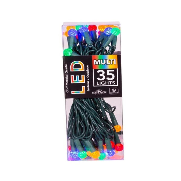 12' 35 Light UL Multicolor G12 Green Wire LED Light Set 1