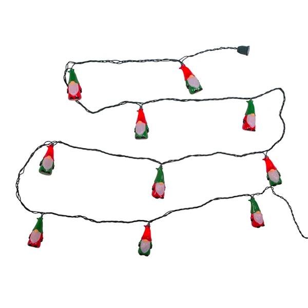10 Light 30" Red & Green Gnome String Set 2
