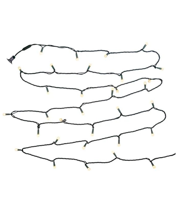 12' 35 Light UL Warm White G12 Green Wire LED Light Set 4