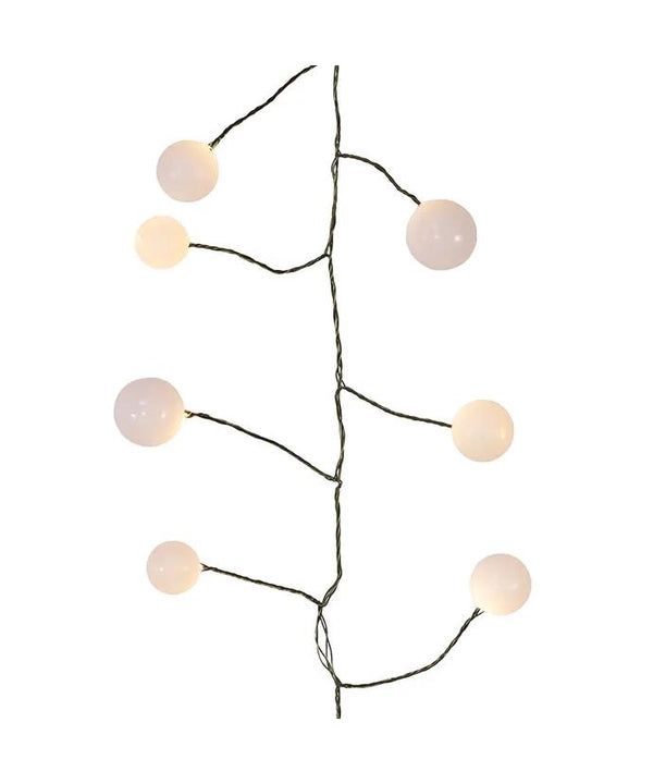 8' 100L Warm White LED Gumball Cluster Light Garland 2