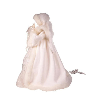 10 Light 14" White Angel Tree Topper 4