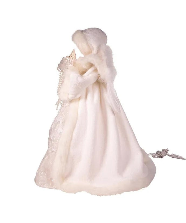 10 Light 14" White Angel Tree Topper 4