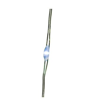 25 Light 8' Battery Operated Cool White Green Wire Fairy Light Set 2
