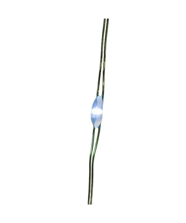 25 Light 8' Battery Operated Cool White Green Wire Fairy Light Set 2