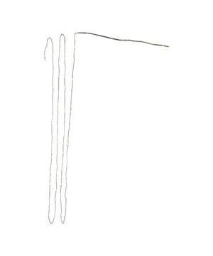 25 Light 8' Battery Operated Warm White Green Wire Fairy Light Set 2