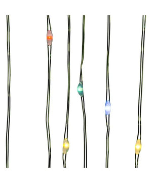 100 Light 33' Battery Operated Multicolor Green Wire Fairy Light Set 2
