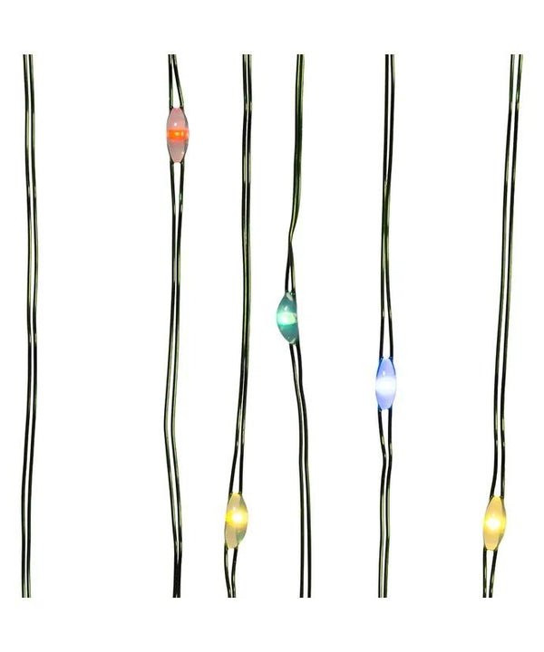 100 Light 33' Battery Operated Multicolor Green Wire Fairy Light Set 2