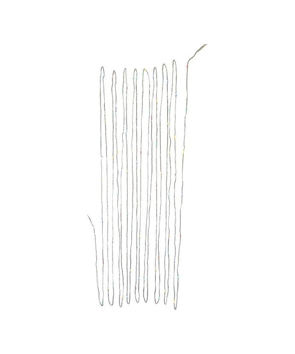 100 Light 33' Battery Operated Multicolor Green Wire Fairy Light Set 3