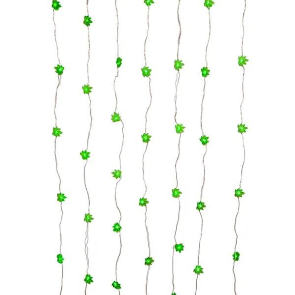 9' Battery Operated LED Cannabis Curtain Light Set 2