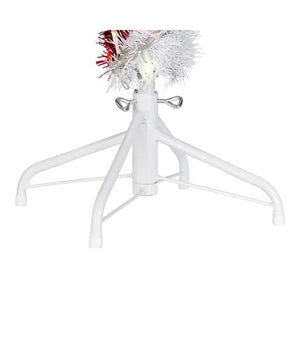 4' 200 Light Pre-Lit Red LED Tinsel Candy Cane 3
