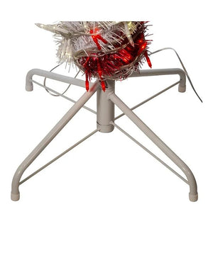 5' 400 Light Pre-Lit Red LED Tinsel Candy Cane 3