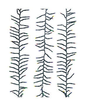 16' 480 Light Green Wire Multi-Color Multifunction Cluster Garland Lights 2